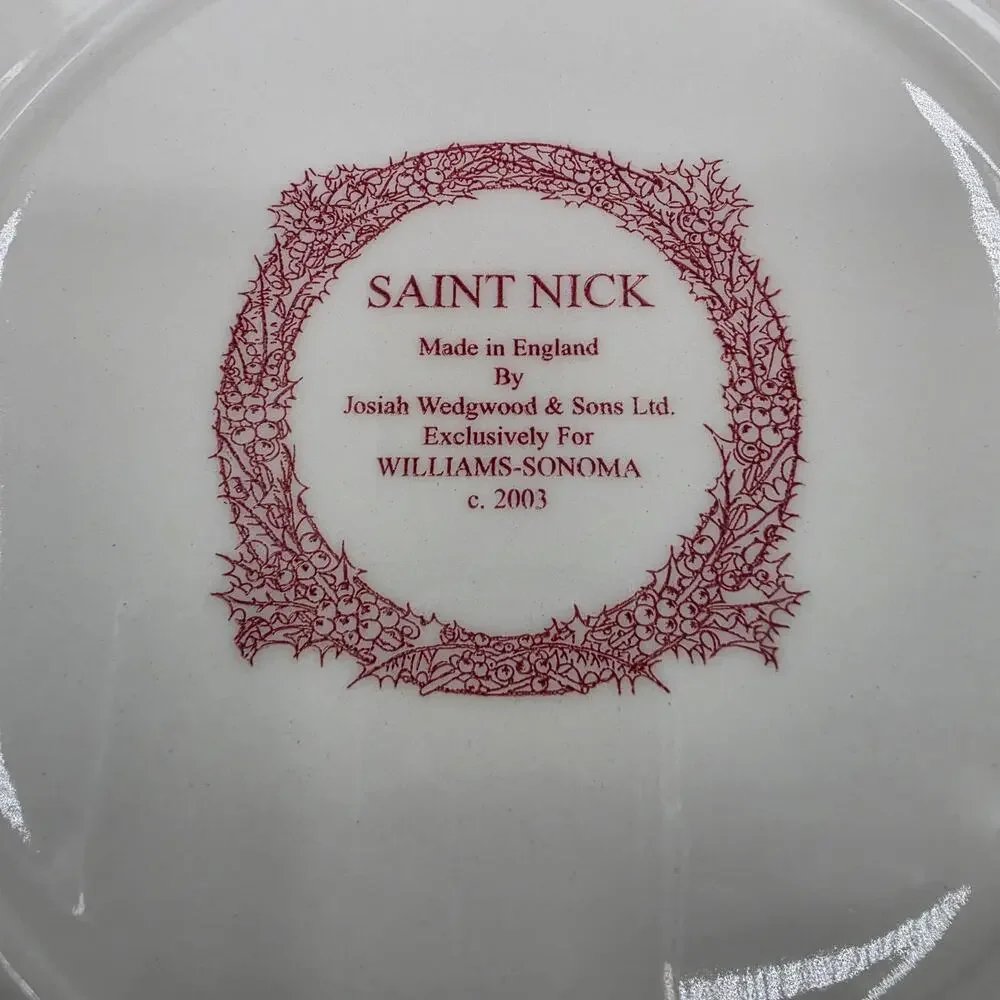 Vintage Wedgwood & Sons for Williams Sonoma St. Nick 8-3/4